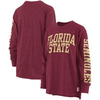 Women's Pressbox Garnet Florida State Seminoles Two-Hit Canyon Long Sleeve T-Shirt