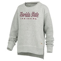 Women's Pressbox Heather Gray Florida State Seminoles Torrington Pullover Sweatshirt