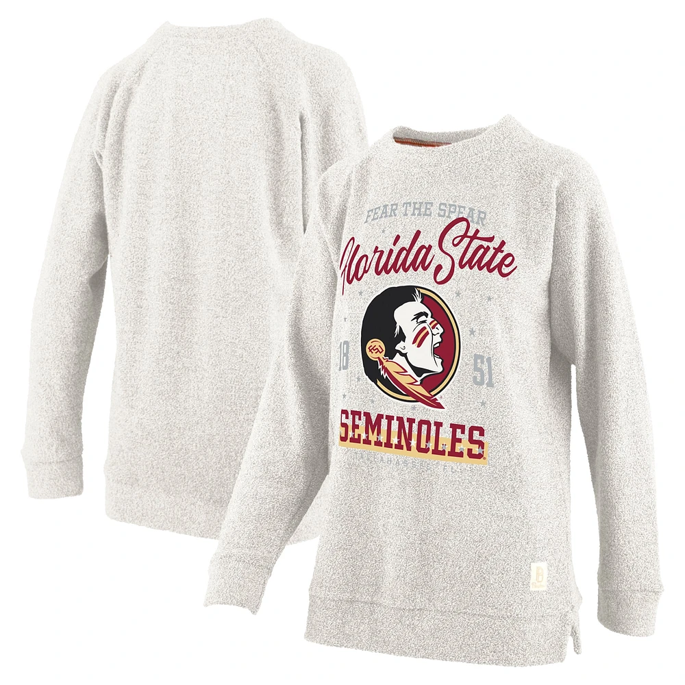 Pressbox Oatmeal Florida State Seminoles Sweat-shirt confortable en tissu éponge pour femme Taille plus