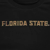 Women's Pro Standard Black Florida State Seminoles Sequin Boxy Cropped Pullover Sweatshirt