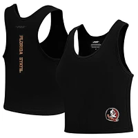 Débardeur Pro Standard noir Florida State Seminoles ton sur neutre ajusté à la taille avec dos nageur pour femme