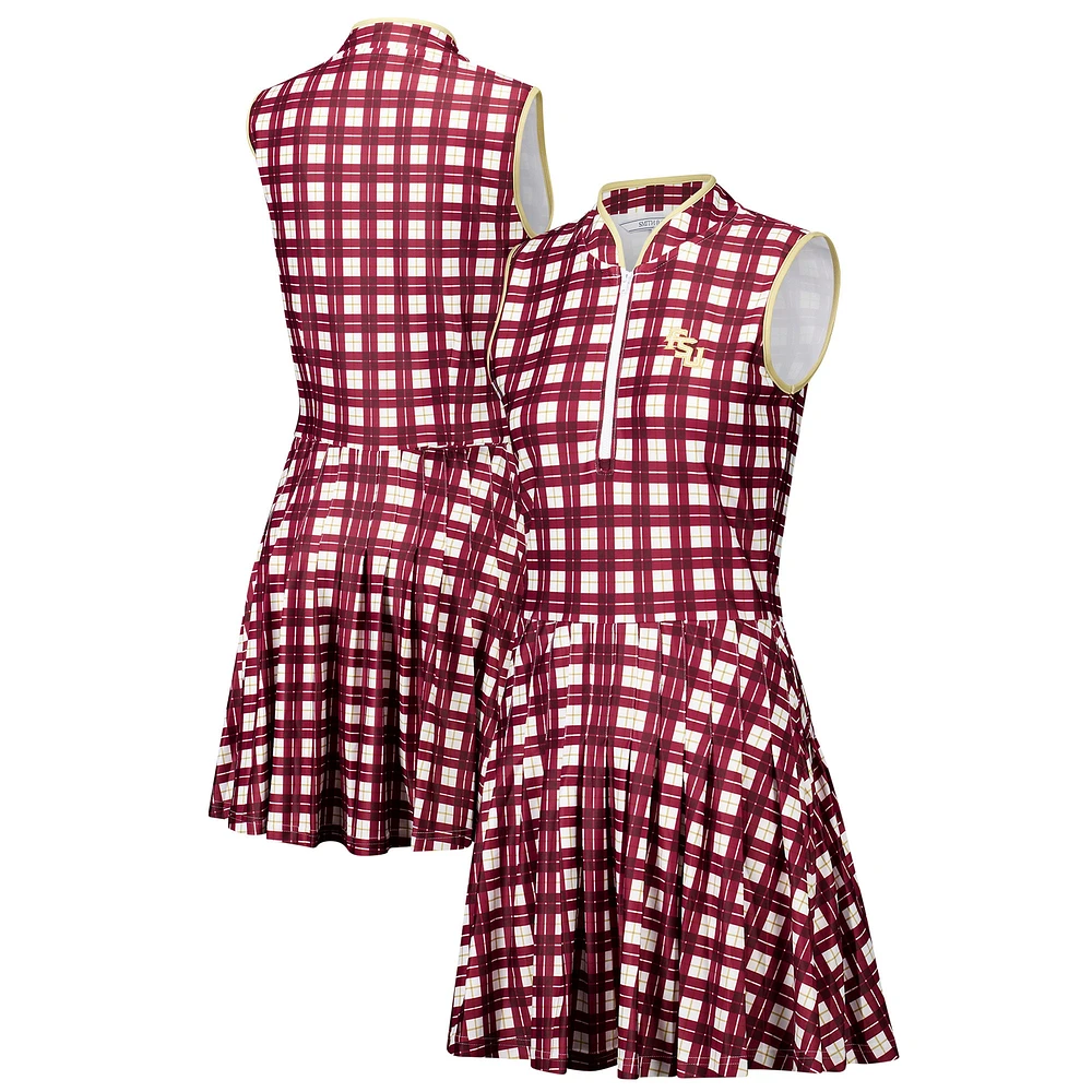 Women's Smith & Quinn Garnet/White Florida State Seminoles Tailgate Collection Mackenzie Pleated Dress