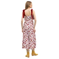Robe longue à volants et épaules nouées pour femme Smith & Quinn Garnet Florida State Seminoles