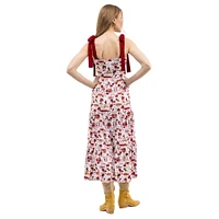 Robe longue à volants et épaules nouées pour femme Smith & Quinn Garnet Florida State Seminoles