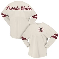 T-shirt surdimensionné pour femmes Spirit Jersey crème Florida State Seminoles