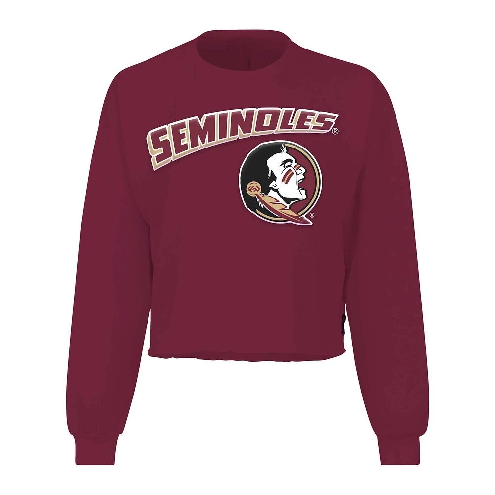 T-shirt ample court à manches longues pour femmes Spirit Jersey Garnet Florida State Seminoles