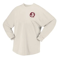 T-shirt à manches longues pour femmes Spirit Jersey Tan Florida State Seminoles Rainbow Arch