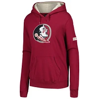 Women's Stadium Athletic Garnet Florida State Seminoles Big Logo Pullover Hoodie