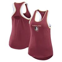 WEAR pour femmes par Erin Andrews Garnet Florida State Seminoles Open Hole Razorback Débardeur