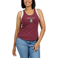 Women's WEAR by Erin Andrews Garnet Florida State Seminoles Open Hole Razorback Tank Top