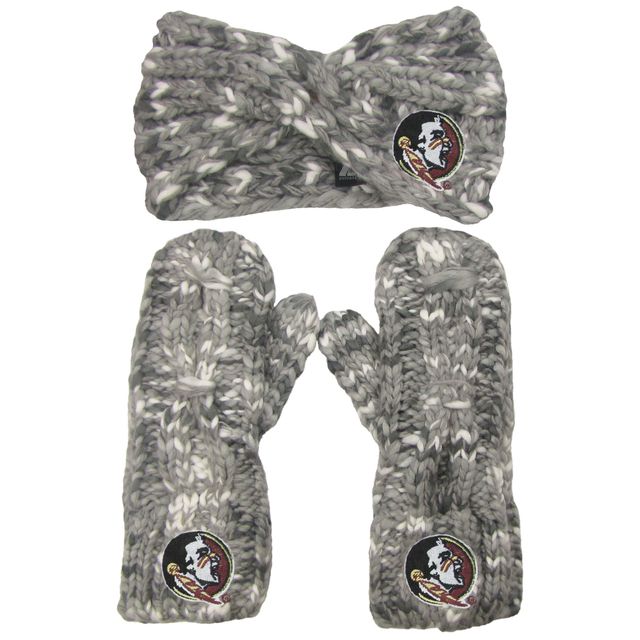 Ensemble bandeau et moufles chinés avec logo ZooZatz Florida State Seminoles pour femme