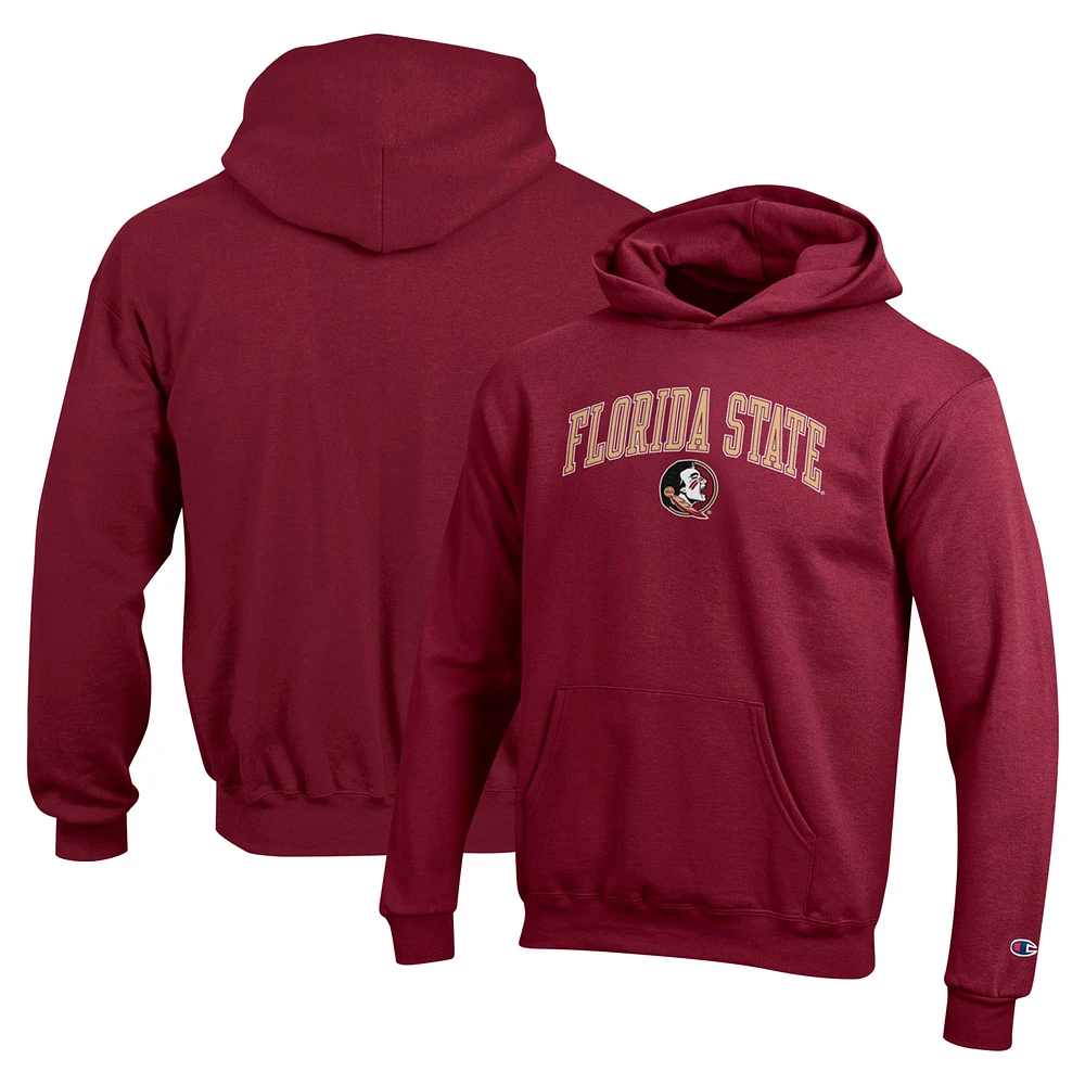 Sweat à capuche du campus des Seminoles de l'État Floride, champion jeunes Garnet