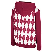 Sweat à capuche manches longues The Dealio Argyle du Youth Colosseum Garnet Florida State Seminoles