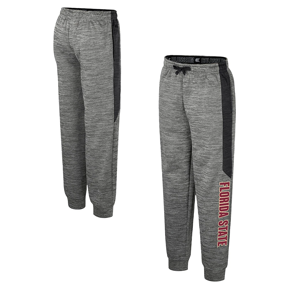 Pantalon polaire gris chiné Colosseum pour jeunes Florida State Seminoles