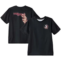 T-shirt Omni-Shade Terminal Tackle noir pour jeunes de Columbia Florida State Seminoles