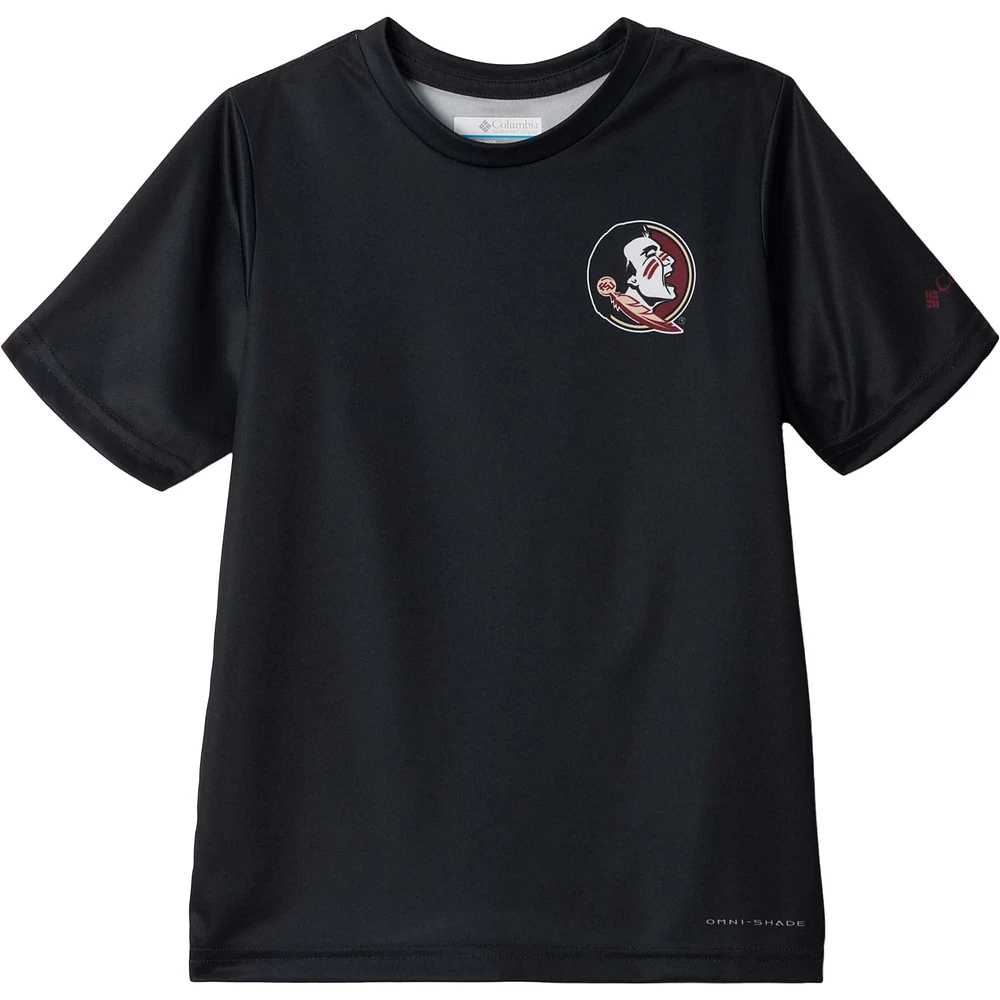 Youth Columbia Black Florida State Seminoles Terminal Tackle Omni-Shade T-Shirt