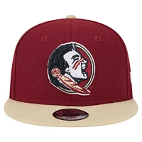 Casquette ajustable 9FIFTY avec logo Florida State Seminoles New Era Garnet pour jeunes