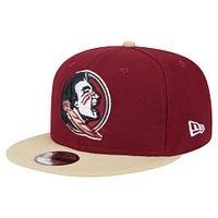 Casquette ajustable 9FIFTY avec logo Florida State Seminoles New Era Garnet pour jeunes