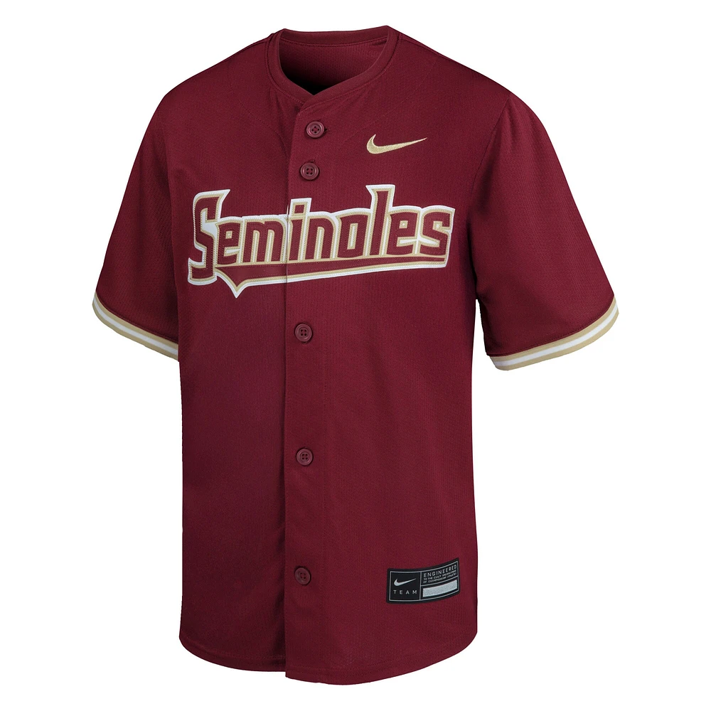 Youth Nike Garnet Florida State Seminoles Limited Baseball Jersey