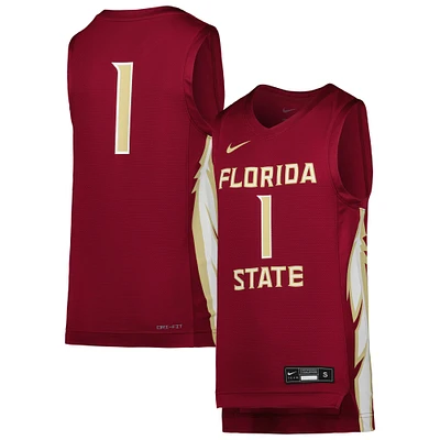 Maillot de basketball Nike Garnet Florida State Seminoles Team Replica pour jeune