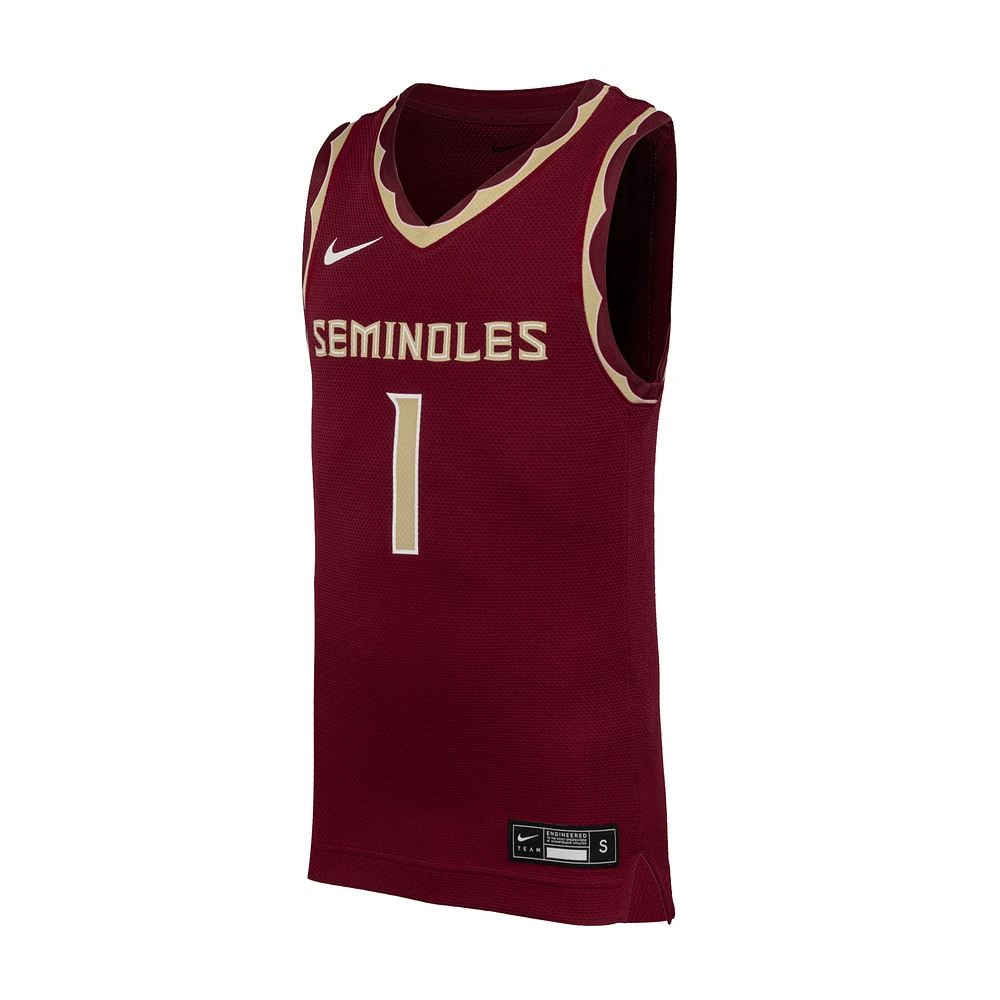 Youth Nike #1 Garnet Florida State Seminoles Replica Basketball Jersey