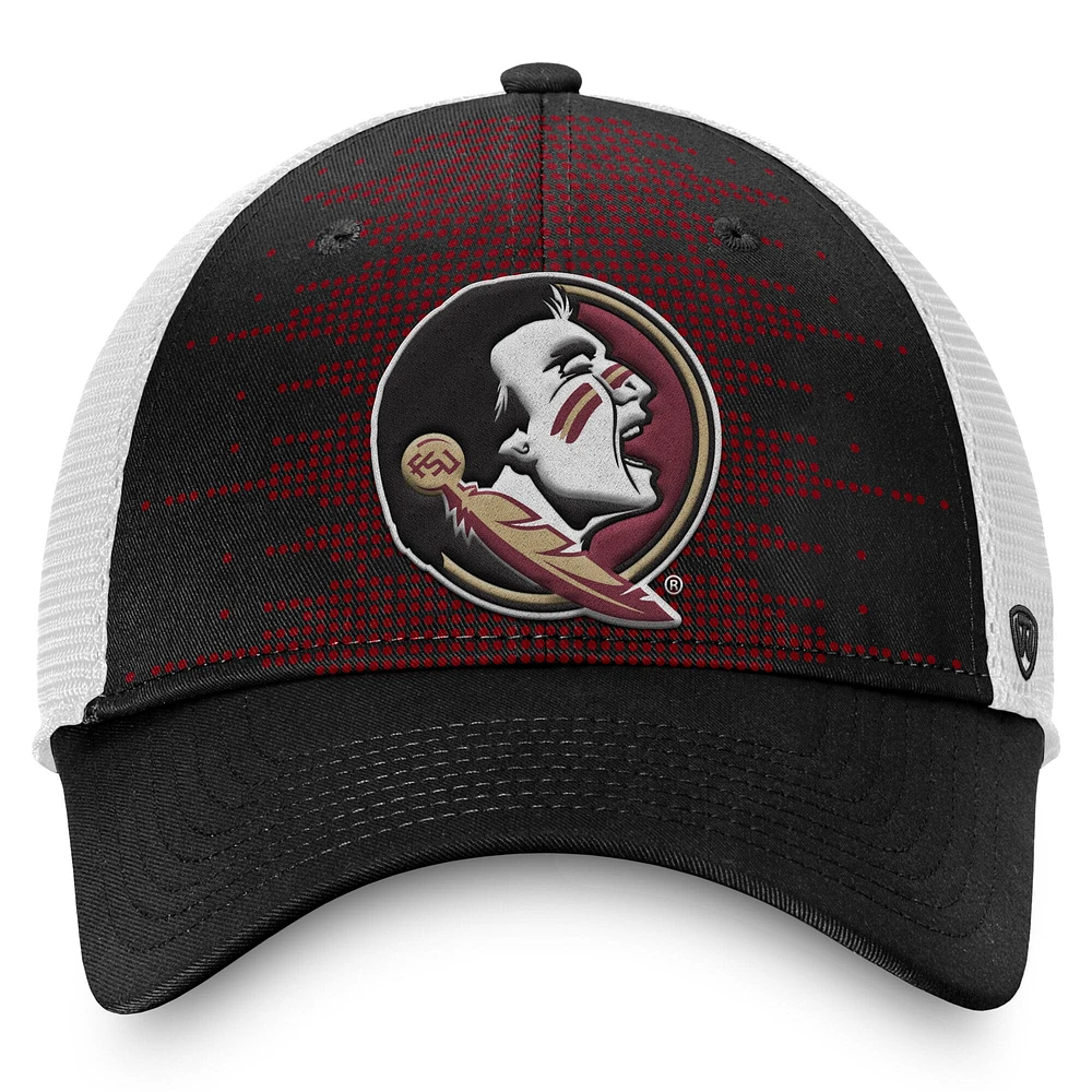 Youth Top of the World Garnet Florida State Seminoles Crushed Meshback Adjustable Hat