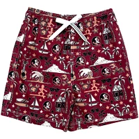 Youth Wes & Willy Garnet Florida State Seminoles Luau Swim Trunks