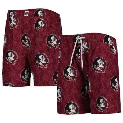 Florida State Seminoles Wes & Willy Youth Palm Tree Swim Shorts - Garnet