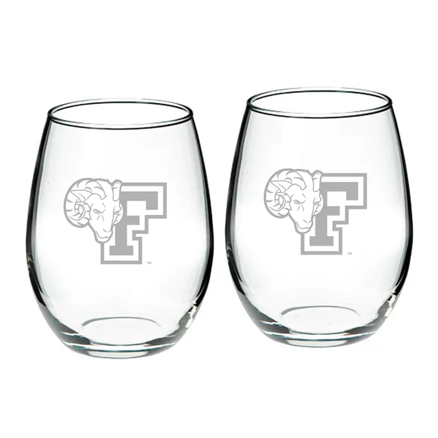 Miami Dolphins 2-Piece Stemless Wine Glass Set