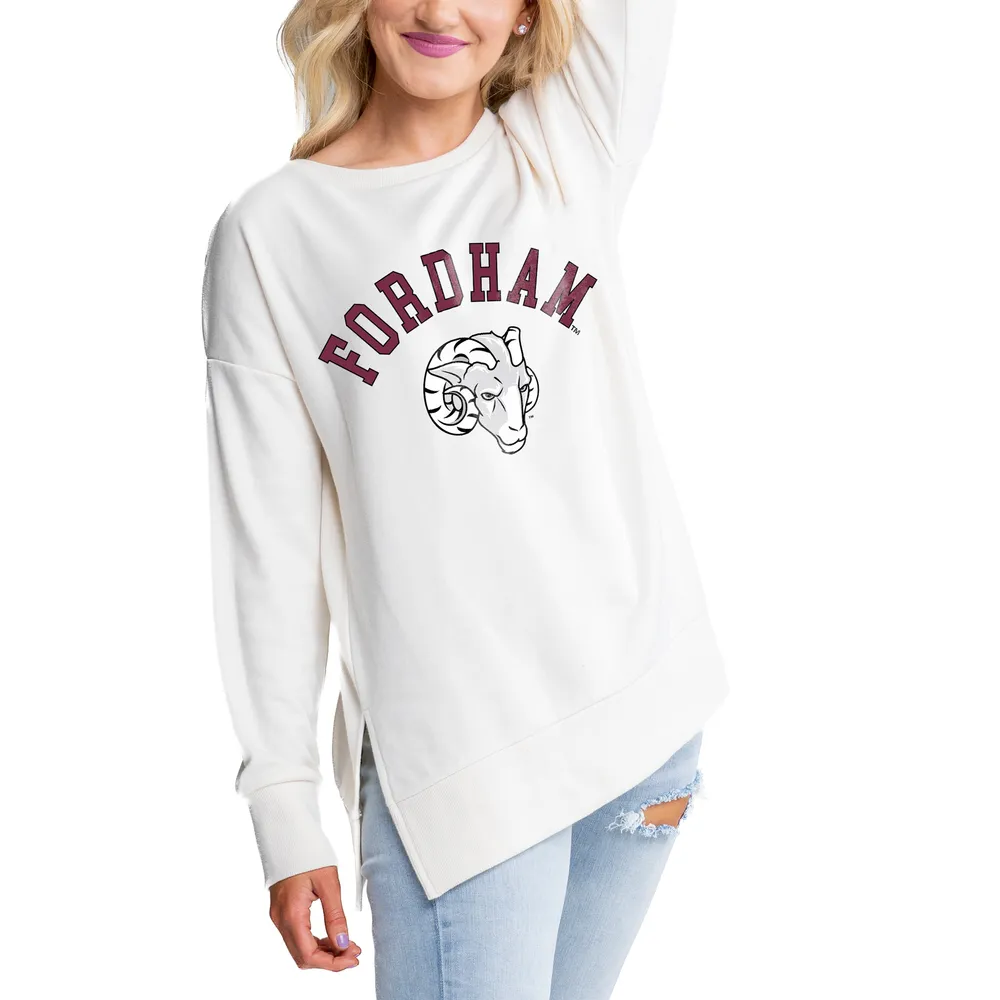 Fordham Rams Gameday Couture Women's Twice As Nice Faded Crewneck Sweatshirt  - Gray