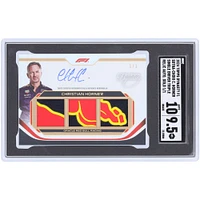 Christian Horner F1 Autographié 2024 Topps Dynasty Gold Single Driver Triple Team Logo 3 Couleur Relic Autographe #SDTRA-CHOIII #1/1 SGC Authentifié 9.5/10 Carte