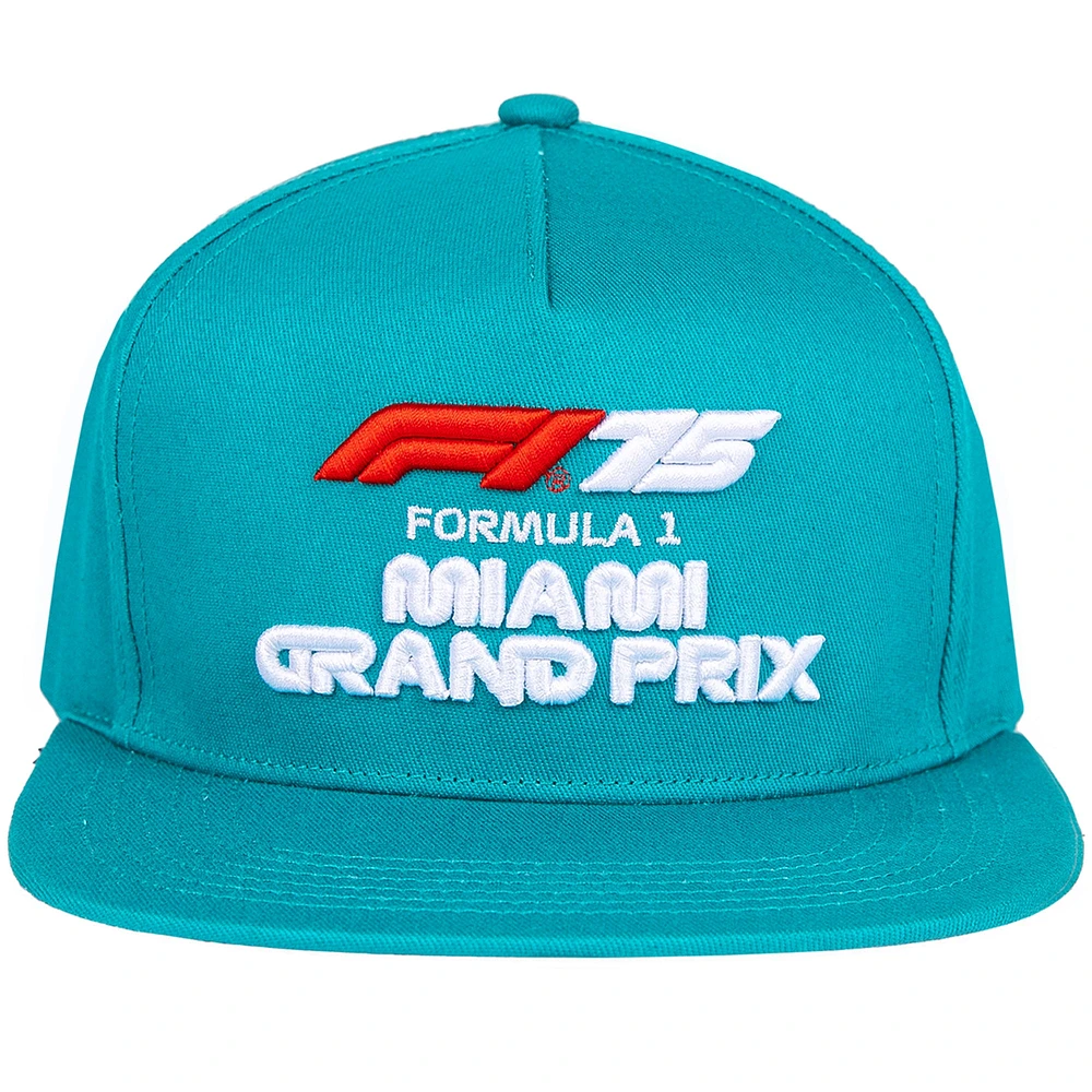 Casquette snapback classique Aqua F1 2025 Miami Grand Prix pour homme