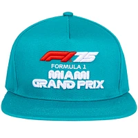 Casquette snapback classique Aqua F1 2025 Miami Grand Prix pour homme