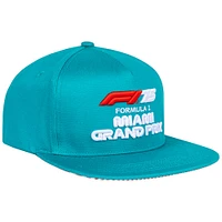 Casquette snapback classique Aqua F1 2025 Miami Grand Prix pour homme