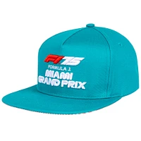 Casquette snapback classique Aqua F1 2025 Miami Grand Prix pour homme