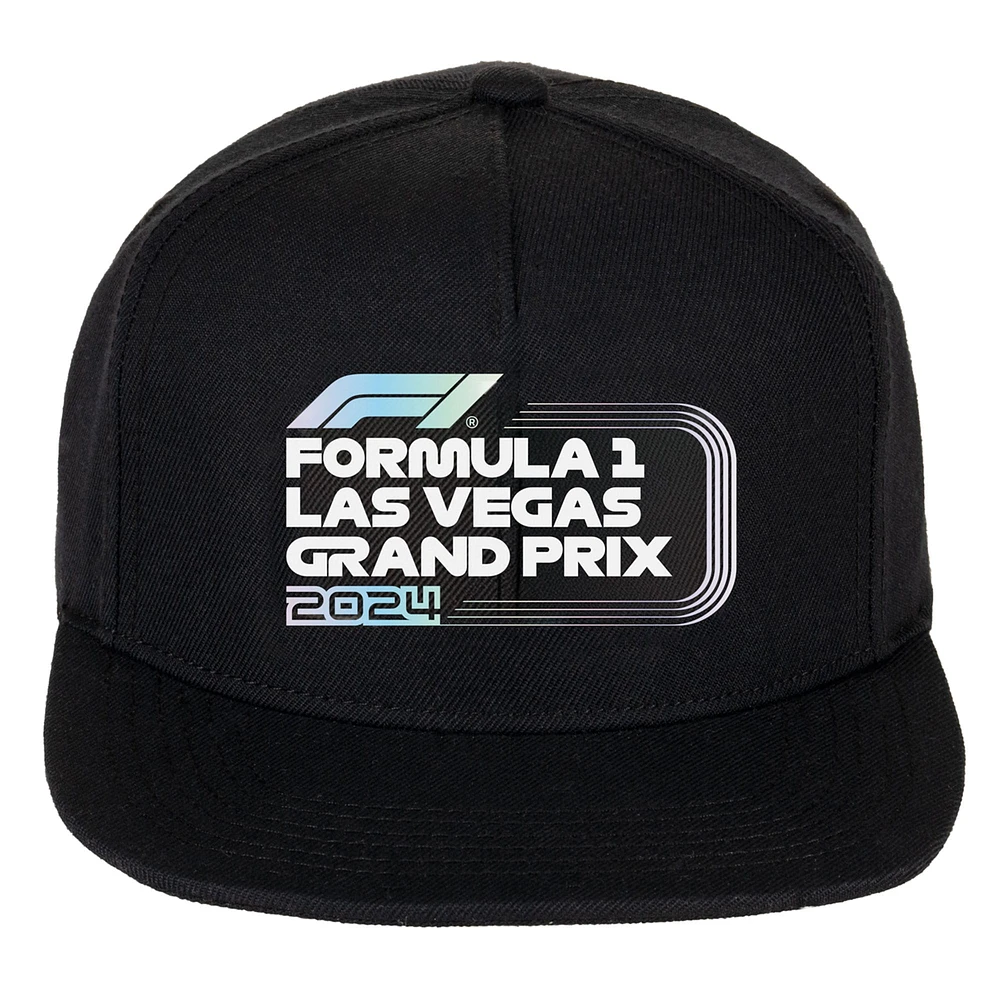 Casquette Snapback classique noire pour homme Formule 1 2024 Las Vegas Grand Prix