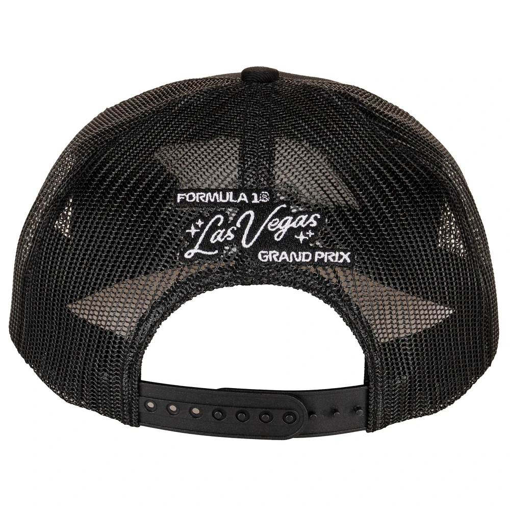 Casquette snapback en maille noire pour homme du Grand Prix de Las Vegas 2024 de Formule 1