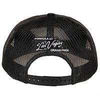 Casquette snapback en maille noire pour homme du Grand Prix de Las Vegas 2024 de Formule 1