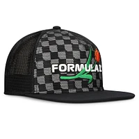 Men's Black Formula 1 Drift All-Around Mesh Adjustable Hat