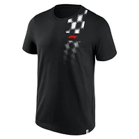 Men's Black Formula 1 Half Tone Grid T-Shirt