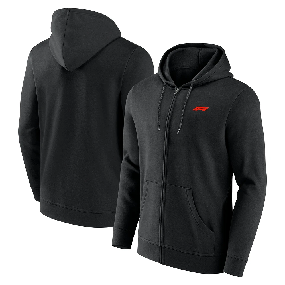 Men's Black Formula 1 Primary Full-Zip Hoodie