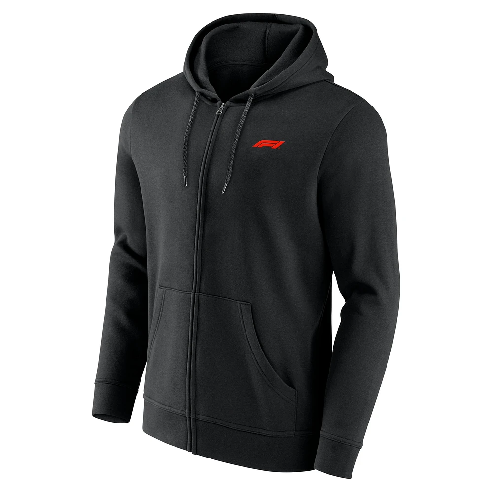 Men's Black Formula 1 Primary Full-Zip Hoodie