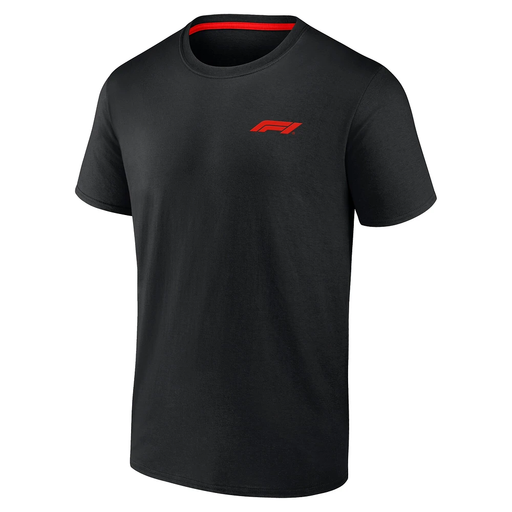 T-shirt noir pour homme Formule 1