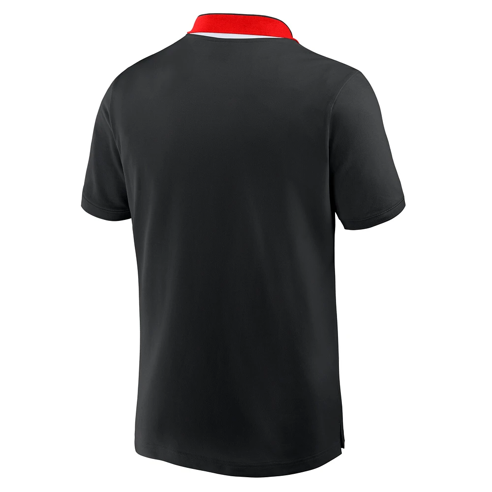 Men's Formula 1 Tempo Halftone Grid Badge Tipped Pique Polo