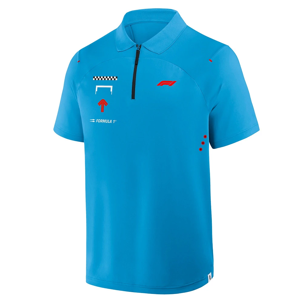 Polo technique bleu pour homme Formula 1 Merchandise