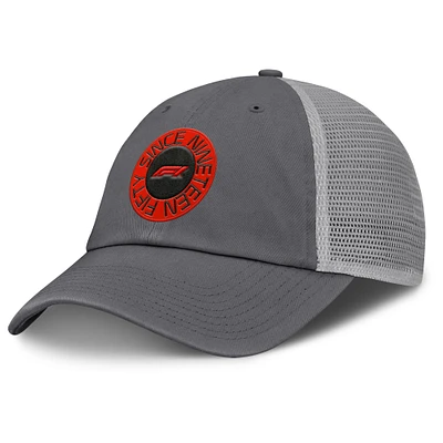 Men's Charcoal/Gray Formula 1 Fleet Adjustable Hat