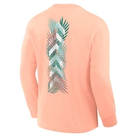 Men's Coral Formula 1 Miami Palms Chevron Long Sleeve T-Shirt