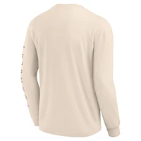 Men's Cream Formula 1 Elements Future Ground Tonal Info Long Sleeve T-Shirt