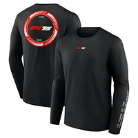 Men's Fanatics Black Formula 1 F175 Wheel Graphic Long Sleeve T-Shirt