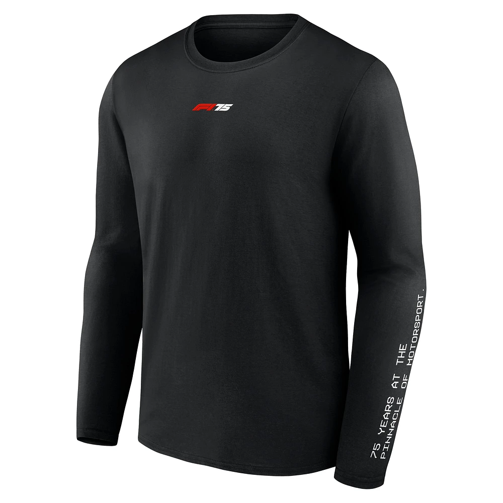 Men's Fanatics Black Formula 1 F175 Wheel Graphic Long Sleeve T-Shirt